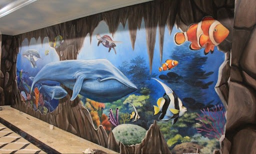 费城手绘壁画装饰，餐厅店铺手绘壁画、手绘墙绘制 图片 8