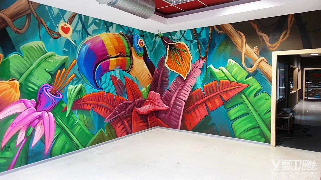 费城手绘壁画装饰，餐厅店铺手绘壁画、手绘墙绘制 图片 9