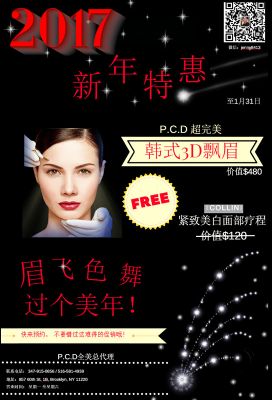 2017特惠 韩系3D飘眉 FREE 紧致美白facial 图片 1