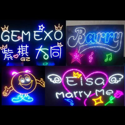 led灯牌定制应援蔡徐坤朱正廷演唱会文字超薄软 图片 4