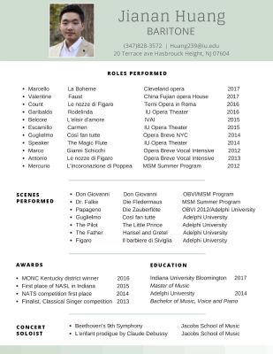 声乐钢琴培训雅各布音乐学院男中音歌剧演员招收一对一私人学生 图片 3