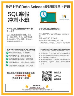 [SQL Winter Vacation Small Class Class] Half-price discount for Thanksgiving activities
