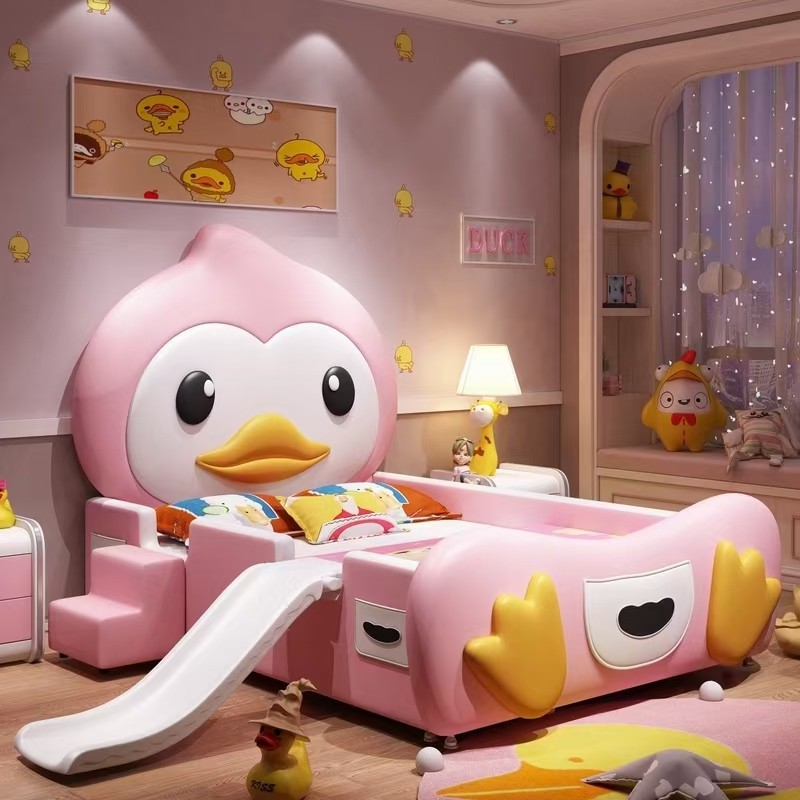 Umikk Kids Style Bed Solid Wood Frame Bunk Bed Customized Bedroom Furniture Bed [table]