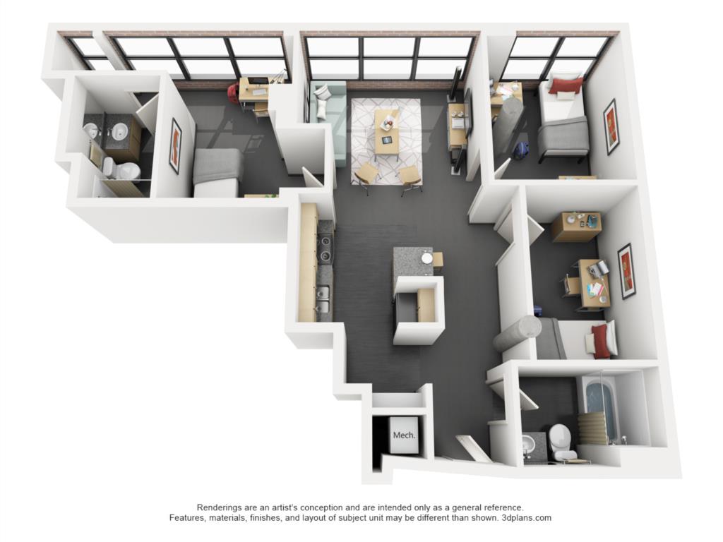 转租Automatic Lofts房型很好的房间