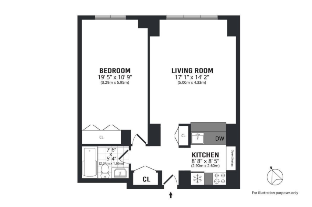 白手套公寓 崭新 宽敞 明亮 高楼层的一卧型公寓