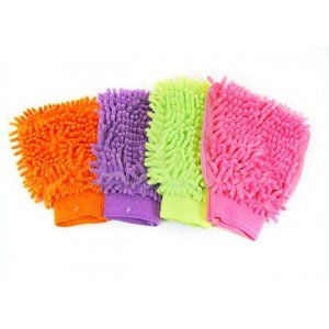 超细纤维雪尼尔洗车擦车手套单面