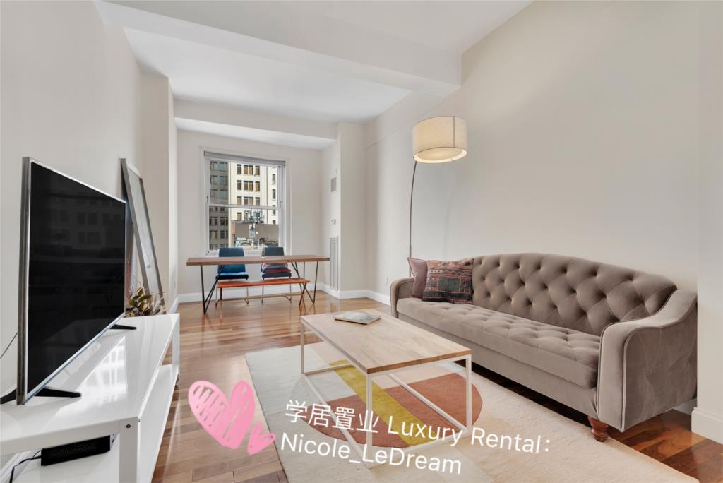 曼哈顿下城带高级家具大一室一厅出租-近NYU,Parsons