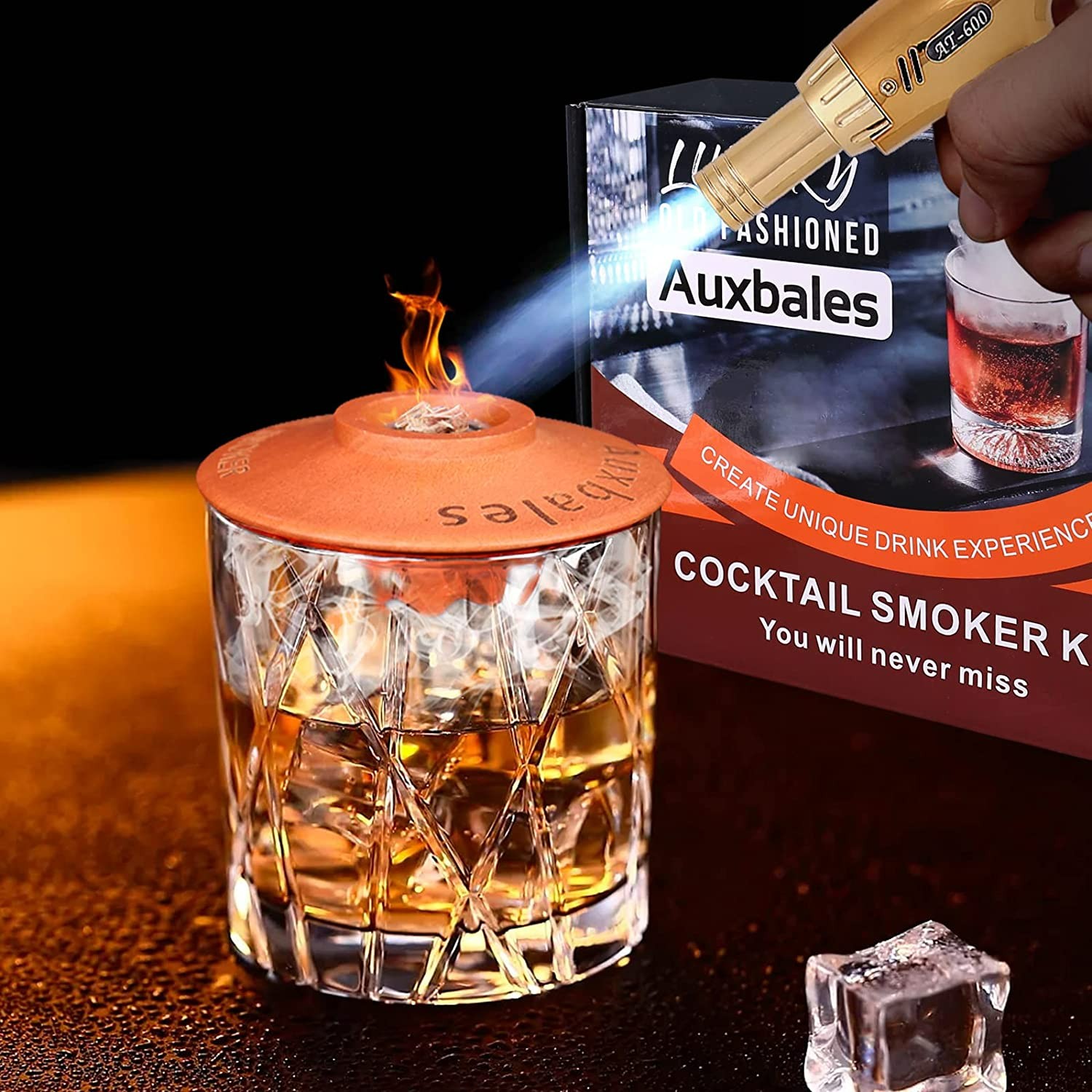 Free smoked cocktail accessories set (including flamethrower - not inflated) [Cocktail accessories]