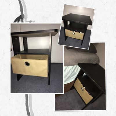 99New Practical Bedside Table Tableware Travel Head Curtain Hair Dryer Peach Pink