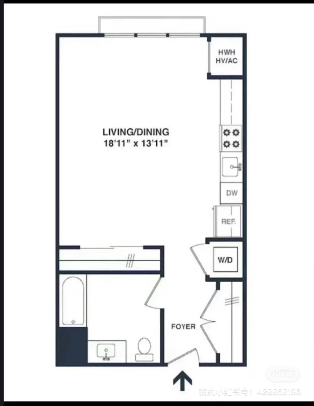 新泽西studio 2k转租拎包入住